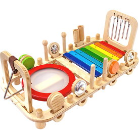 アイムトイ メロディーベンチ＆ウォールトイ 楽器玩具 音楽 木のおもちゃ 木製 子供 誕生日プレゼント 誕生日 男の子 男 女の子 女 1歳 2歳 3歳 赤ちゃん 音の出るおもちゃ 玩具 楽器 楽器のおもちゃ 知育 出産祝い 楽器遊び 木製玩具 クリスマスプレゼント